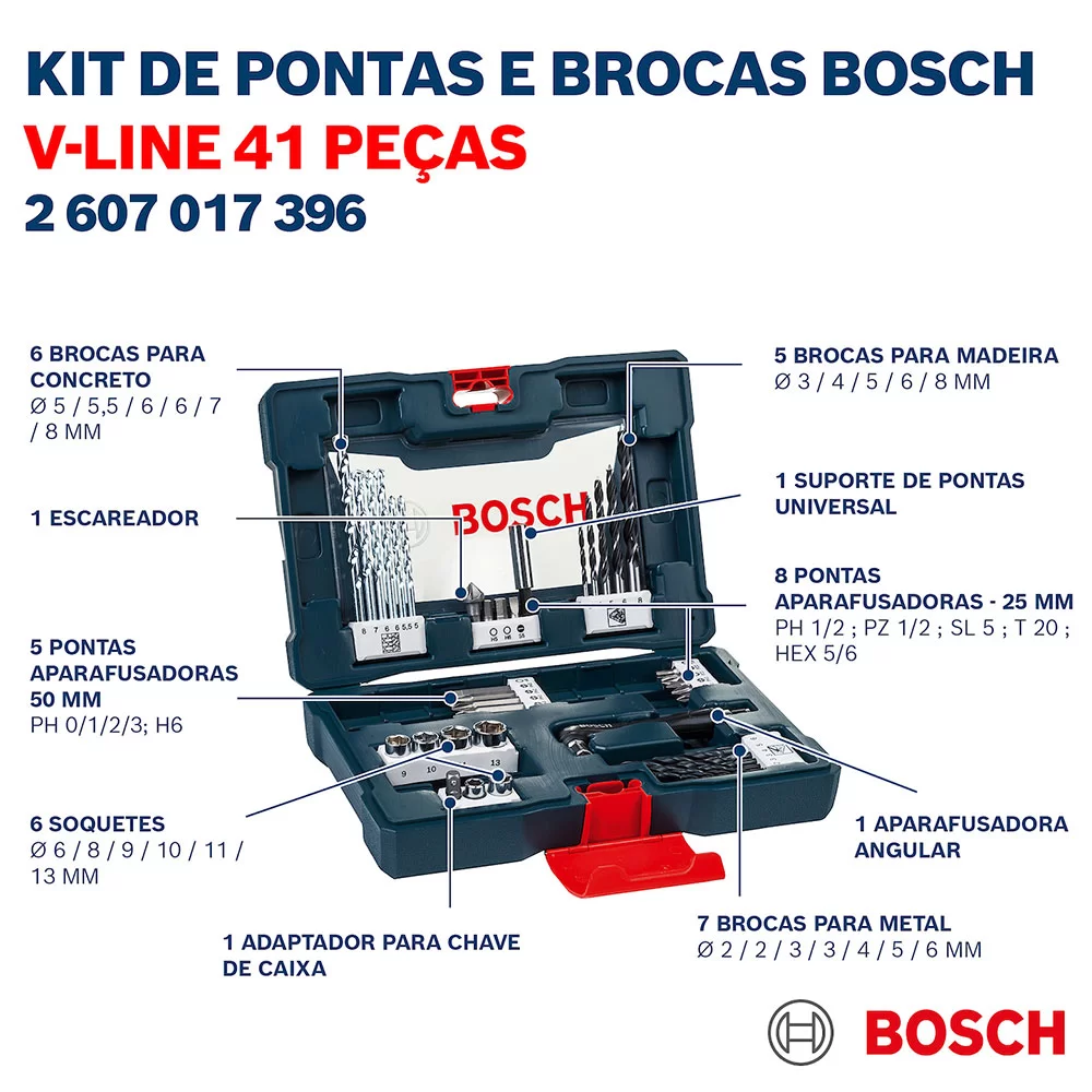 Jogo V-Line 41 Peças 2607 017 396-000 Bosch